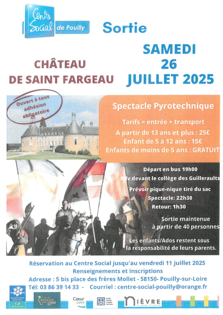 Sortie au Château de Saint Fargeau 2025