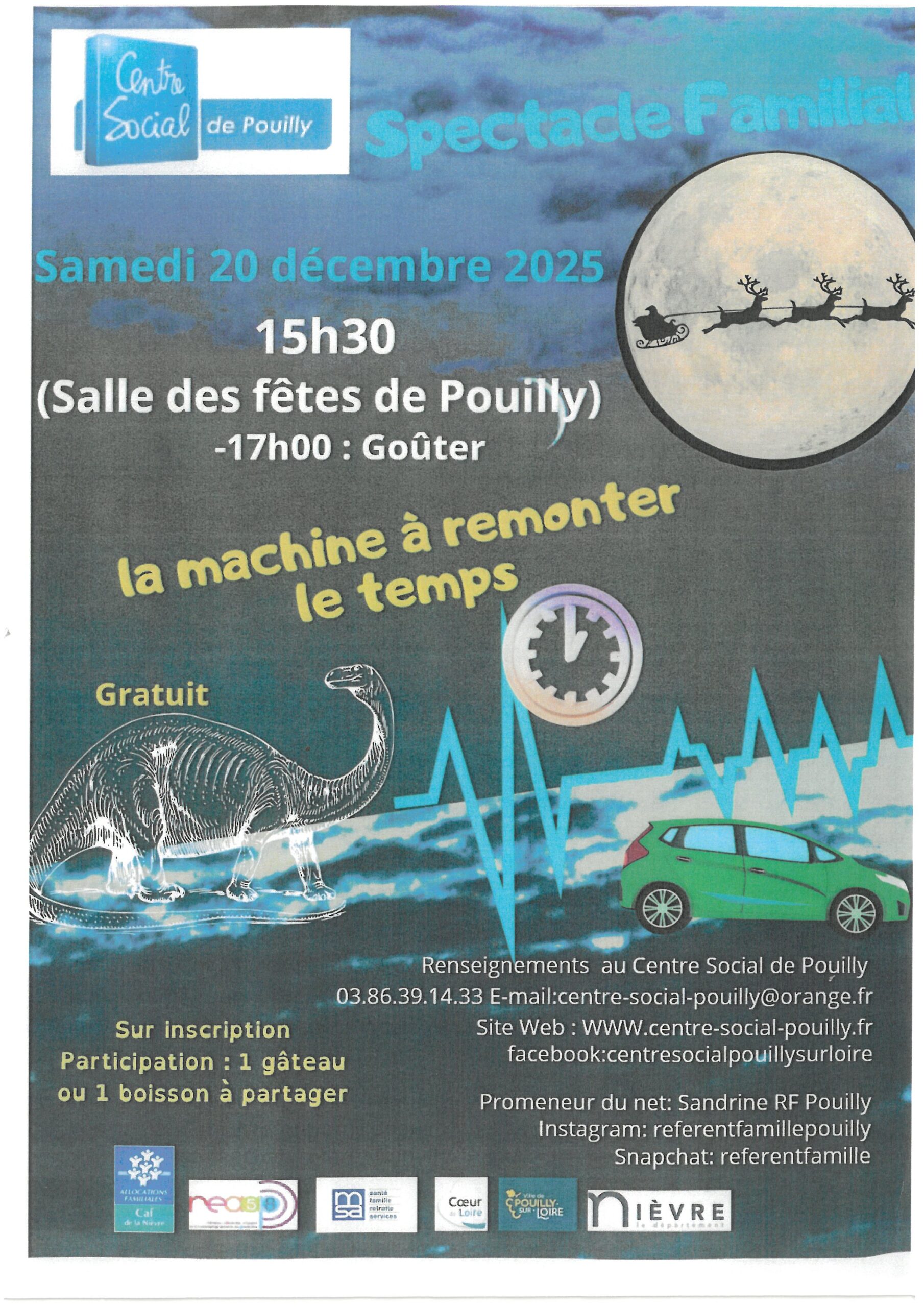 Spectacle familial "La machine à remonter le temps" le 20 décembre 2025