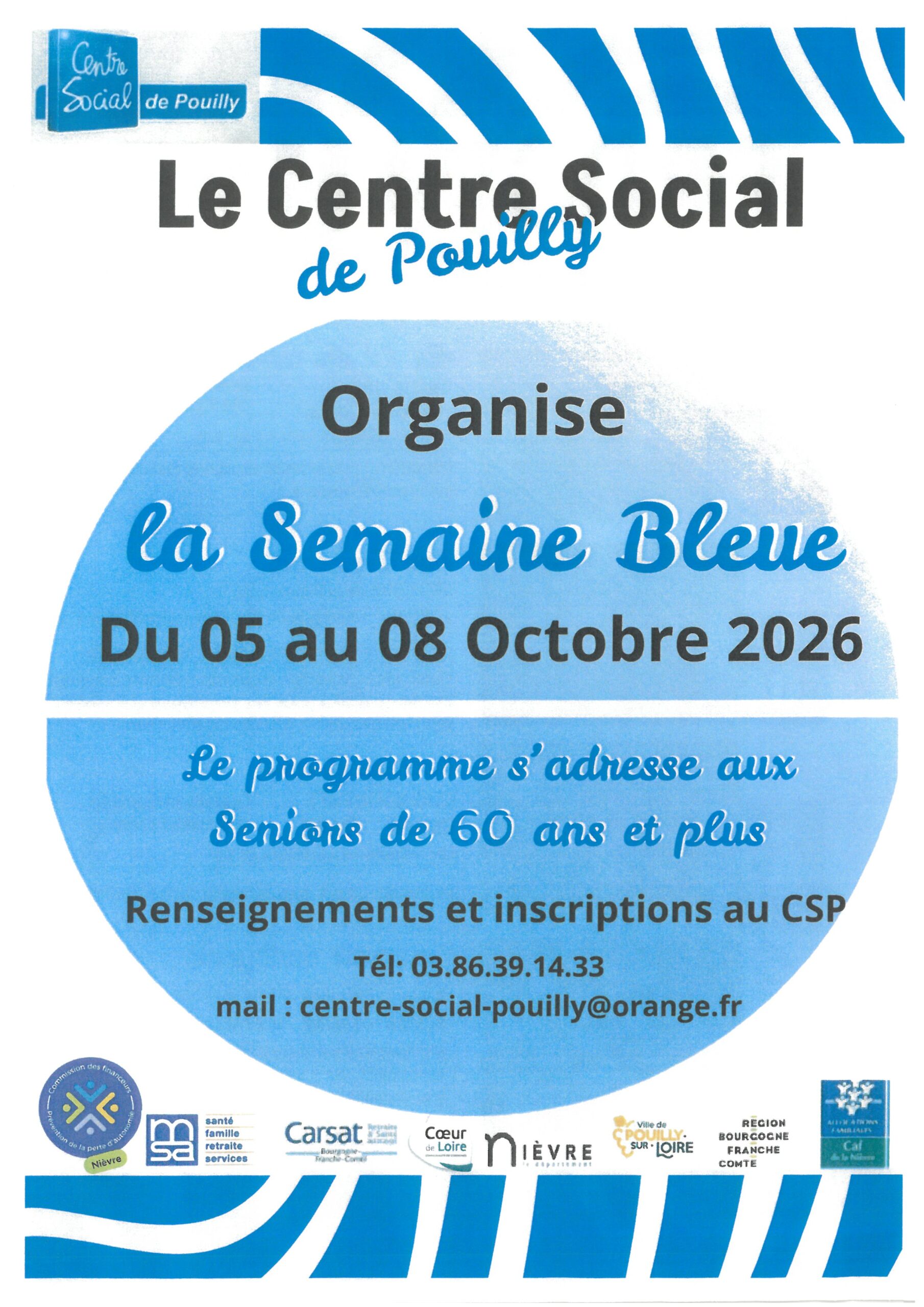 Semaine Bleue du 05 au 08 octobre 2026