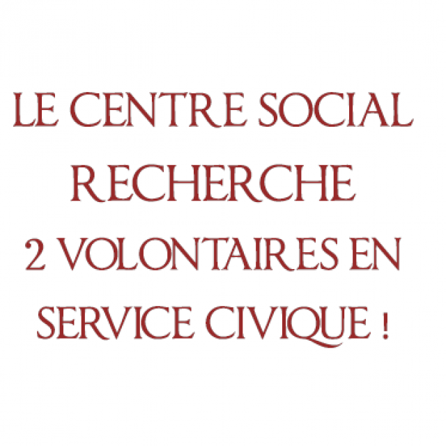 Le Centre Social de Pouilly recherche 2 volontaires en service civique !