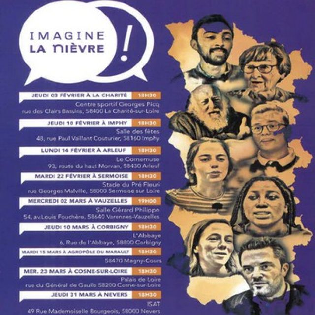 Dialogue citoyen « Imagine ta Nièvre » le mercredi 23 mars à Cosne sur Loire