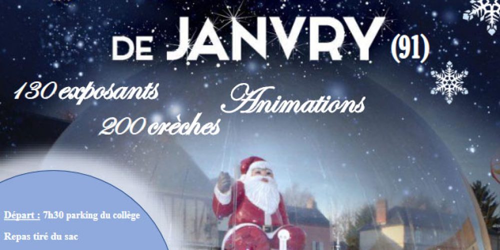 Le 3 décembre : Journée au marché de noël de Janvry (Essone)