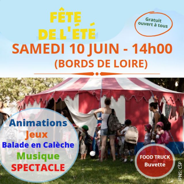 Fête de l&rsquo;été samedi 10 juin à 14h Bords de Loire
