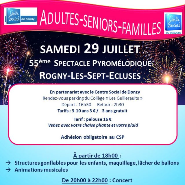 29 juillet : Sortie pyromélodique à Rogny-les-sept-écluses