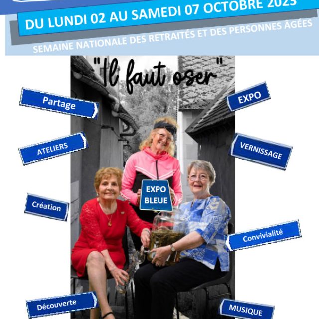 Semaine Bleue du lundi 2 au samedi 7 octobre