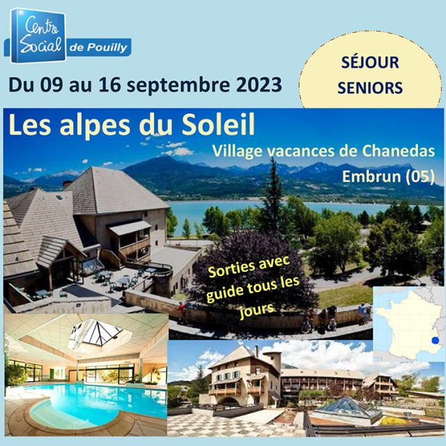 Séjour séniors à Embrun du 9 au 16 septembre