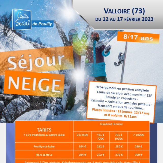 Séjour Neige à Valloire du 12 au 17 février