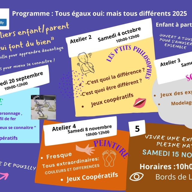 Programme : tout égaux oui : mais tous différents 2025