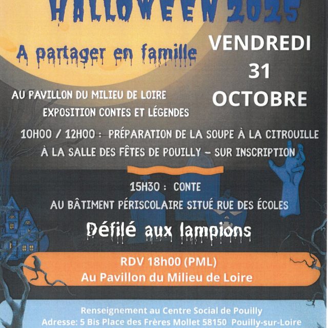Soirée Halloween 2025 vendredi 31 octobre