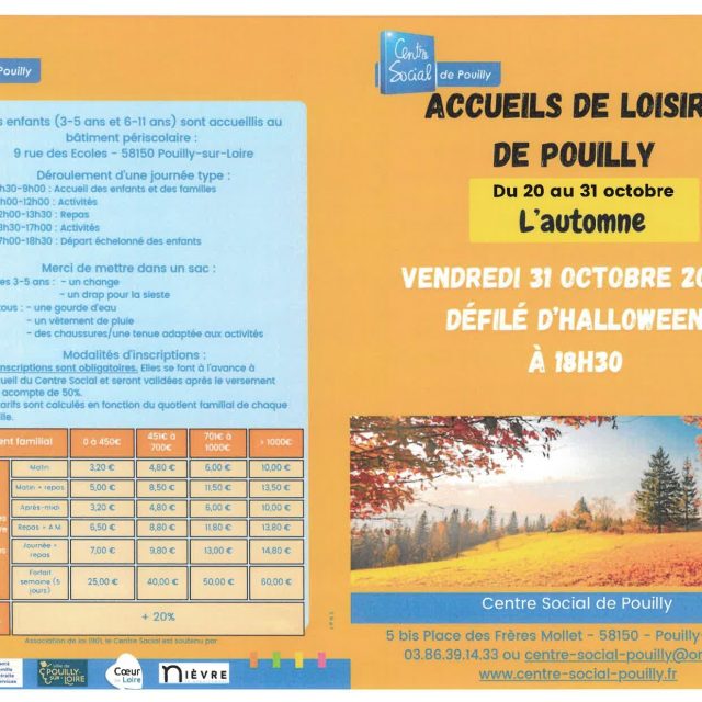 Accueils de Loisirs L&rsquo;Automne du 20 au 31 octobre 2025