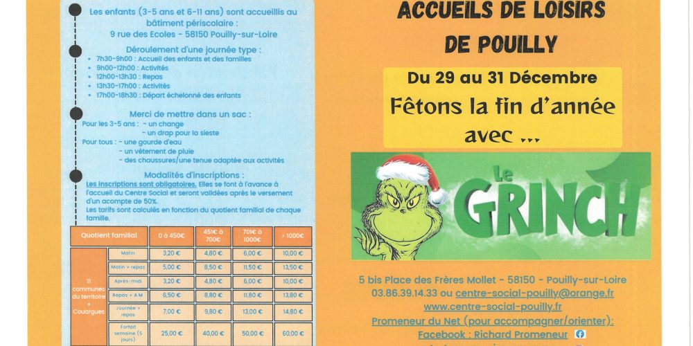 Accueil de Loisirs du 29 au 31 décembre 2025