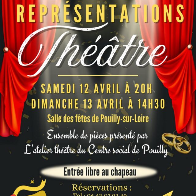 Représentations théâtre les 12 et 13 avril 2025