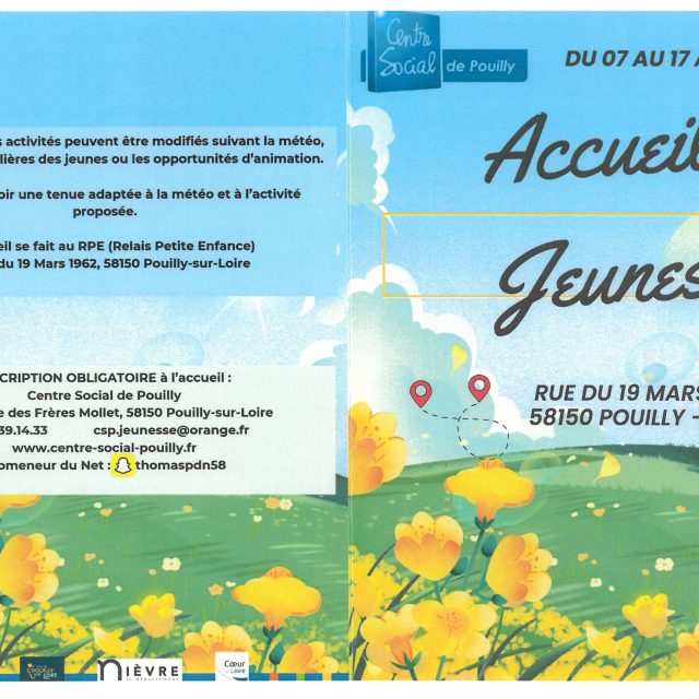Accueil Jeunes du 7 au 17 avril 2026