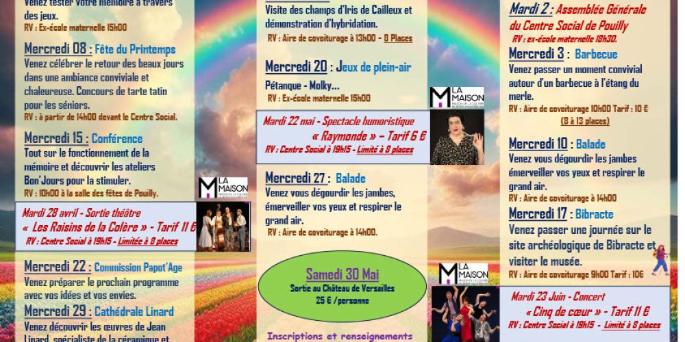 Programme Seniors Avril-Mai-Juin 2026