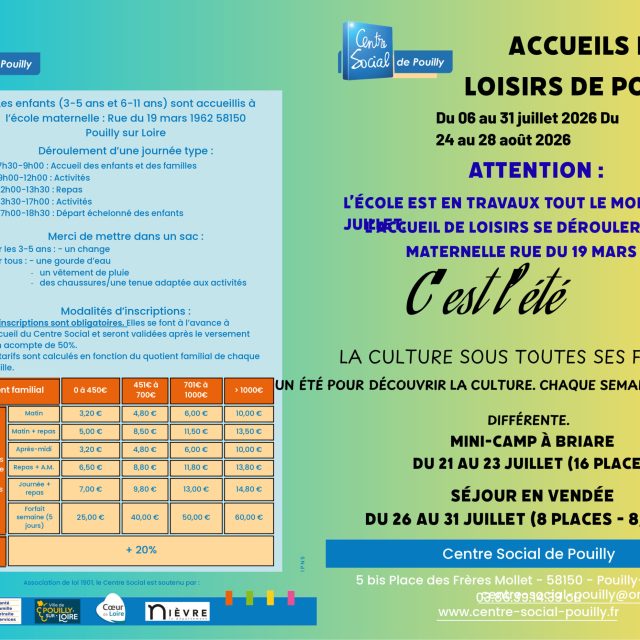 Accueils de Loisirs été 2026