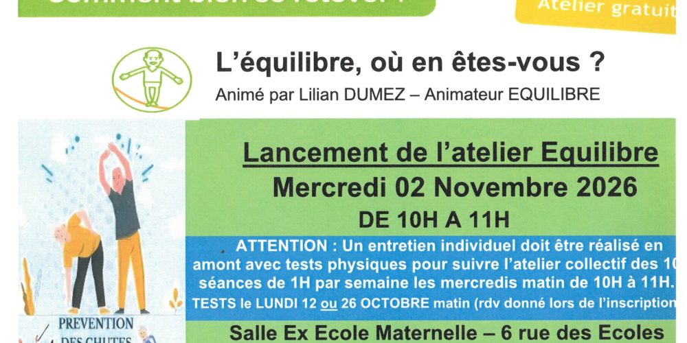 Action Semaine Bleue – Atelier Équilibre
