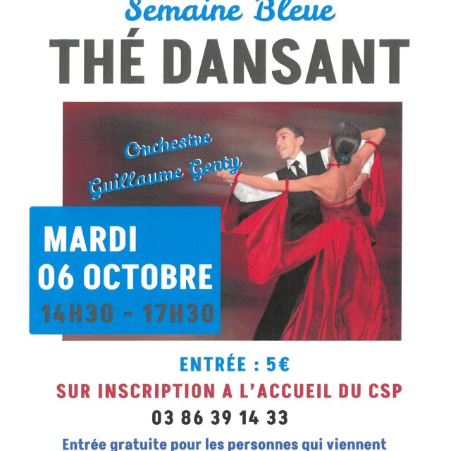 Thé dansant mardi 06 octobre 2026
